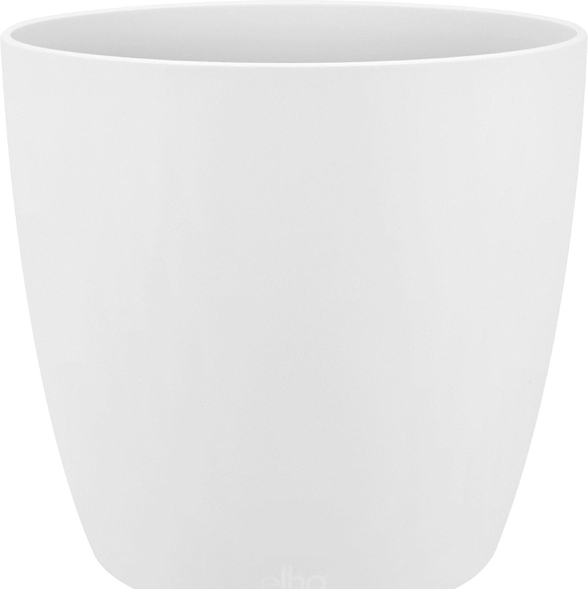 Elho Brussels Rond 25 - Bloempot voor Binnen - 100% Gerecycled Plastic - Ø 24.3 x H 23.2 cm - Wit