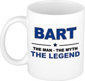 Naam cadeau Bart - The man, The myth the legend koffie mok / beker 300 ml - naam/namen mokken - Cadeau voor o.a verjaardag/ vaderdag/ pensioen/ geslaagd/ bedankt