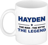 Hayden The man, The myth the legend cadeau koffie mok / thee beker 300 ml