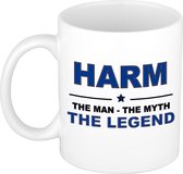 Harm The man, The myth the legend cadeau koffie mok / thee beker 300 ml