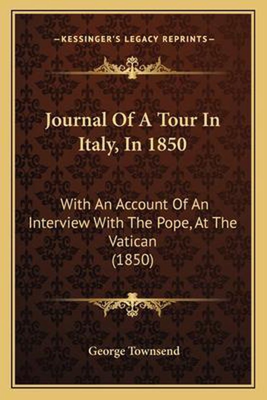 Journal of a Tour in Italy, in 1850 - cover