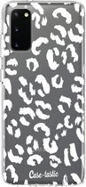 Casetastic Samsung Galaxy S20 4G/5G Hoesje - Softcover Hoesje met Design - Leopard Print White Print