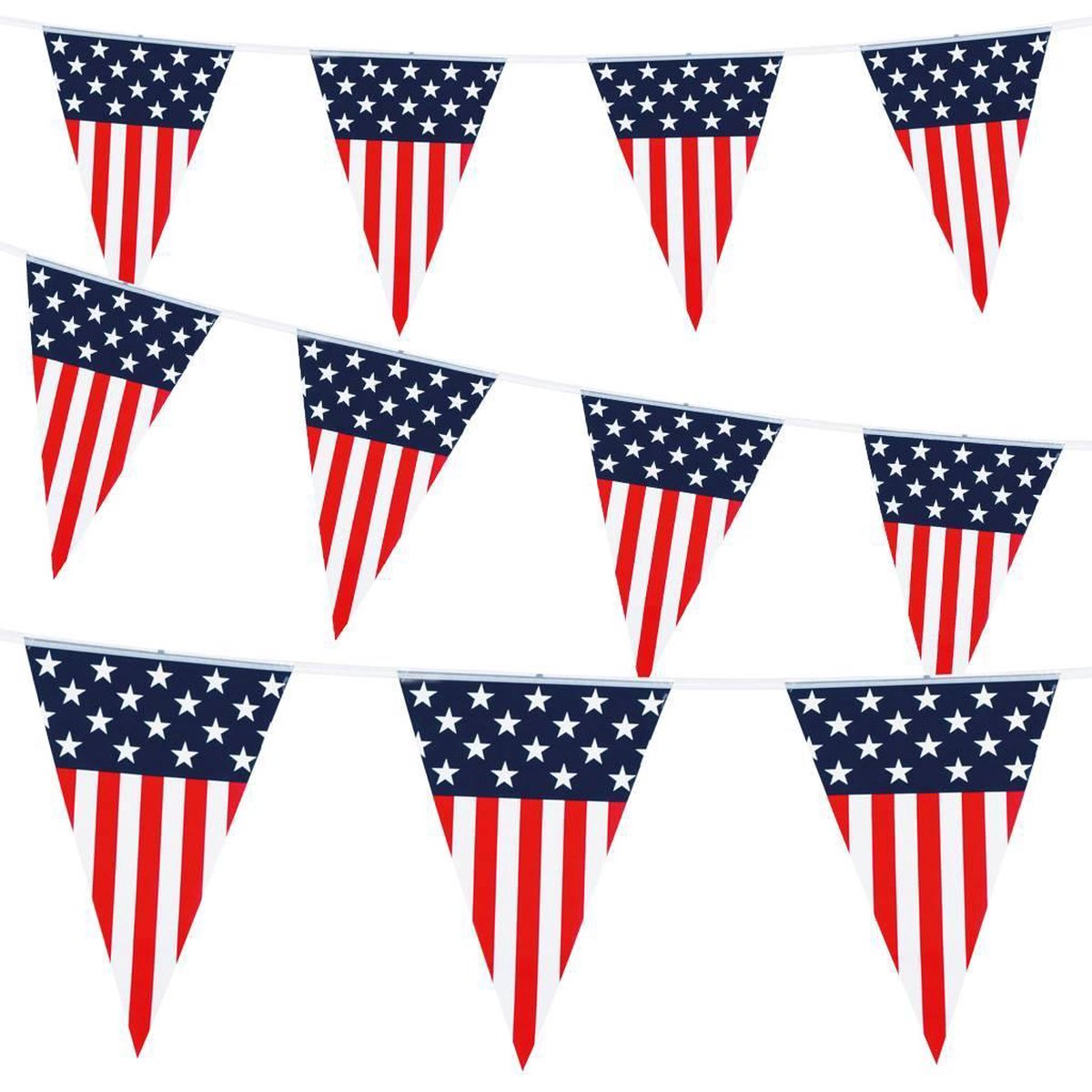 Décoration Patriotique Américaine - Drapeau 90x150cm + Guirlande + Drapeaux Main + Ballons