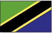Vlag Tanzania 90 x 150 cm feestartikelen - Tanzania/Tanzaniaanse landen thema supporter/fan decoratie artikelen