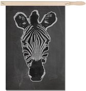 Schilderij - Poster Zebra