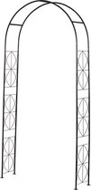 Rozenboog - Tuinboog - Voor klimplanten - Metaal - 230 x 114 x 30 cm - Zwart