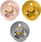 BIBS Fopspeen - Maat 2 (6-18 maanden) - 3 stuks - Blush, Oker Geel en Cloud