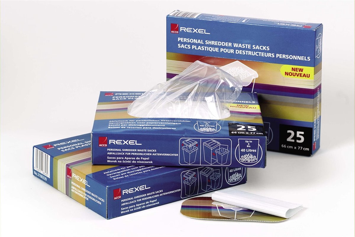 Rexel Plastic Opvangzakken v. Papiervernietigers 115L AS1000 (100)
