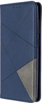 Coque Samsung Galaxy A41 - Étui livre géométrique - Blauw