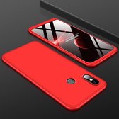 GKK Three Stage Splicing Full Coverage PC Case voor Xiaomi Redmi Note 6 Pro (rood)
