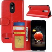 Voor LG K8 (2018) PU + TPU Crazy Horse Texture Horizontaal Flip Leren Case met Portemonnee & Houder & Kaartsleuven (Rood)