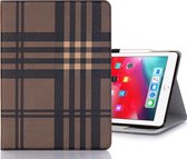 Geruite textuur Horizontale Flip PU lederen tas voor iPad Pro 11 inch (2018), met houder & kaartsleuven & portemonnee (koffie)