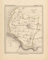 Historische kaart, plattegrond van gemeente Ulrum in Groningen uit 1867 door Kuyper van Kaartcadeau.com