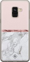 Samsung A8 (2018) hoesje siliconen - Rose all day | Samsung Galaxy A8 (2018) case | Roze | TPU backcover transparant