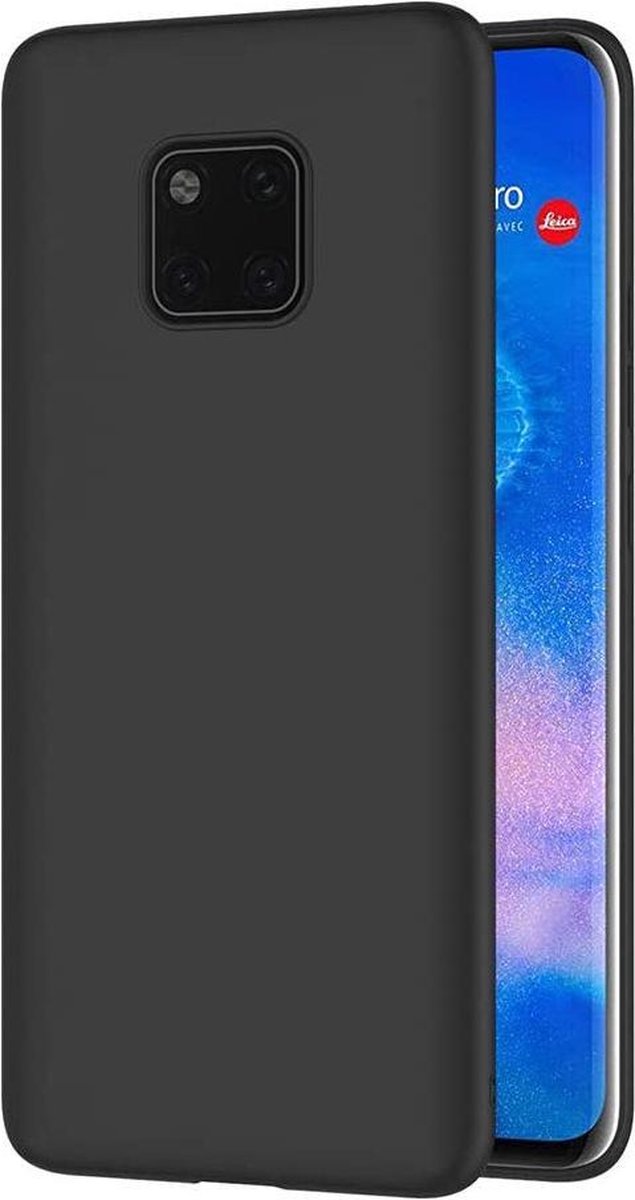 Hoesje Geschikt voor: Huawei Mate 20 Pro - Silicone - Zwart