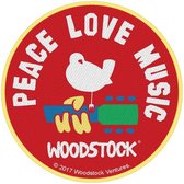 Woodstock Patch Peace Love Music Multicolours