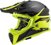 LS2 Crosshelm MX437 Fast EVO Roar mat zwart glans fluor geel