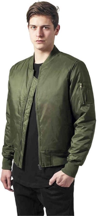 Urban Classics - Basic Bomber jacket - M - Groen