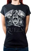 Queen - Logo Dames T-shirt - S - Zwart