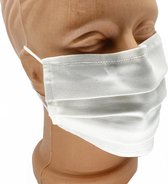 scarlet health | Mondmasker "Protect" gemaakt van katoen en spandex stof wasbare duurzame unisex latexvrije oorbellen Wit 10 Stuk
