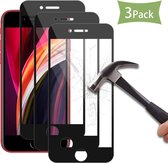 iPhone 7 Plus / 8 Plus Screenprotector Glazen Gehard  Full Cover Volledig Beeld Tempered Glass - 3 Stuks