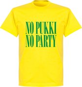 No Pukki No Party T-Shirt - Geel - M