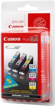 Canon CLI-521C/M/Y - Inktcartridge / Cyaan / Magenta / Geel