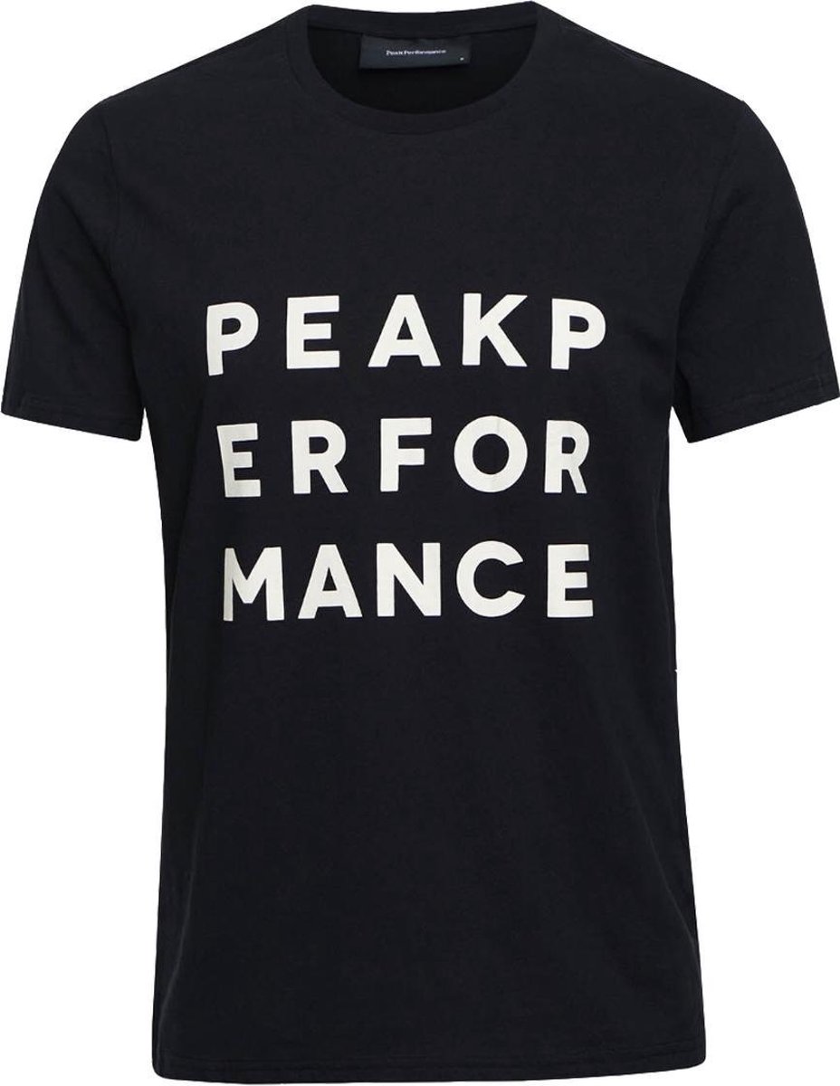 Peak Performance - Ground Tee 2 - Heren T-shirt - S - Zwart