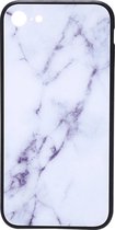 Shop4 - iPhone SE (2022) / SE (2020) / 8 / 7 Hoesje - Harde Back Case Marmer Wit
