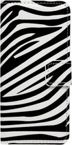 ADEL Kunstleren Book Case Portemonnee Pasjes Hoesje voor Samsung Galaxy A3 (2017) - Zebra