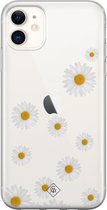 iPhone 11 transparant hoesje - Daisies | Apple iPhone 11 case | TPU backcover transparant