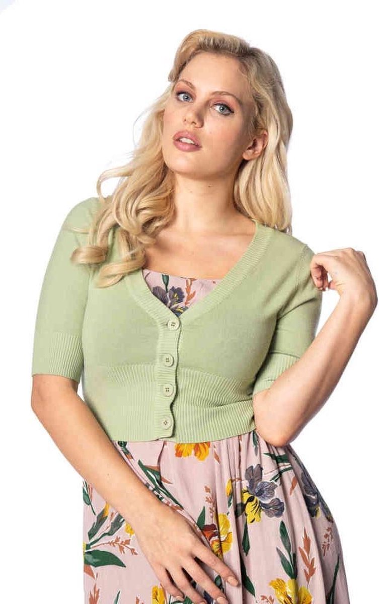 Dancing Days - Sweet Dreamer Cardigan - S - Olijfgroen