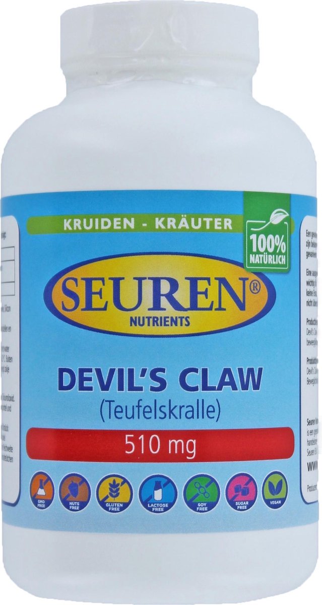 Seuren Nutrients Devil's Claw / Duivelsklauw 510 mg 200 Capsules