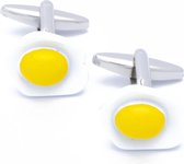 Manchetknopen - Gebakken Eieren Wit met Geel