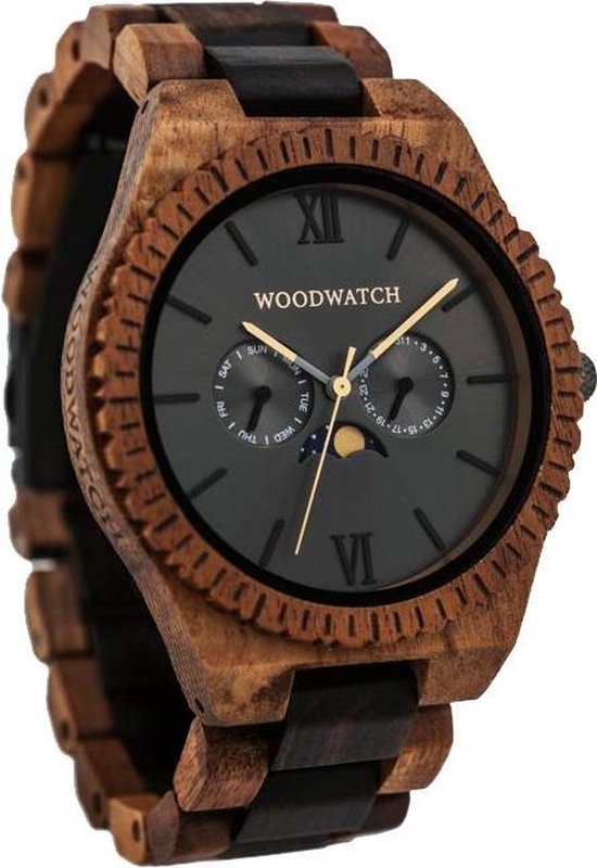 De officiële WoodWatch | Lunar Orbit | Houten horloge heren