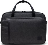 Gibson - Black Crosshatch / Business travel laptoptas met 16" fleece gevoerd laptopcompartiment /18L opbergruimte / verwijderbare schouderband / schuift op reisbagage met trolleysl