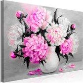 Schilderijen Op Canvas - Schilderij - Fragrant Colours (1 Part) Wide Pink 90x60 - Artgeist Schilderij