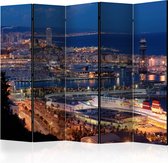 Kamerscherm - Scheidingswand - Vouwscherm - Illuminated Barcelona II [Room Dividers] 225x172 - Artgeist Vouwscherm
