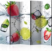 3D Tapijt Vouwscherm - Kamerscherm - Scheidingswand - Fruit cocktail II [Room Dividers] 225x172 - 3D Tapijt