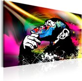Schilderijen Op Canvas - Schilderij - Monkey Disco 90x60 - Artgeist Schilderij
