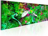 Schilderijen Op Canvas - Schilderij - Green Fantasy 120x40 - Artgeist Schilderij