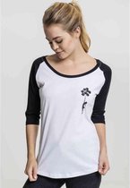 Urban Classics Banksy Raglan top -S- Brandalised - Banksy's Graffiti Balloons Wit/Zwart