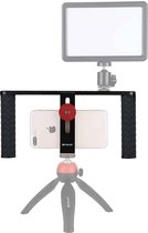 PULUZ Smartphone Video Rig Filmmaking Opname Handle Stabilizer Aluminium Bracket voor iPhone, Galaxy, Huawei, Xiaomi, HTC, LG, Google en andere smartphones