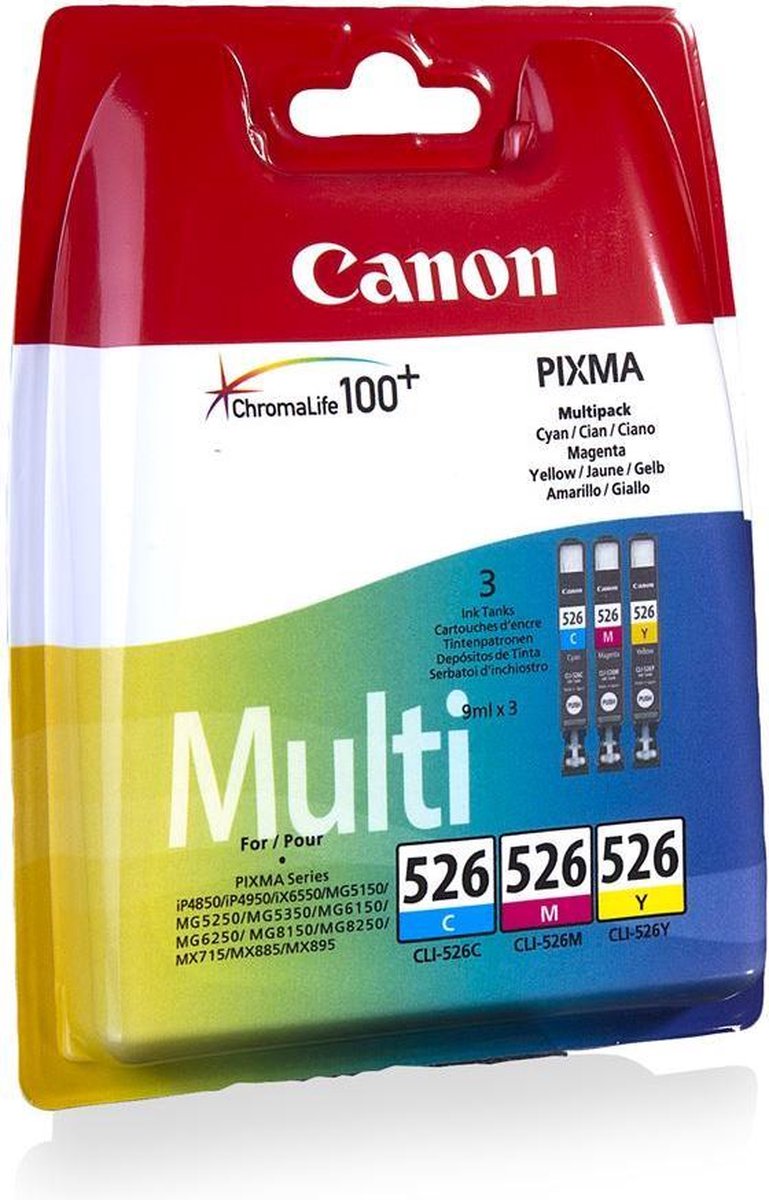 Canon CLI-526 - Inktcartridge - Cyaan / Magenta / Geel | bol