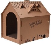RelaxPets - Kattenhuis - Kattenmand - Katten Slaapplaats - Karton - Make Your Owne Design - 48x44x36cm