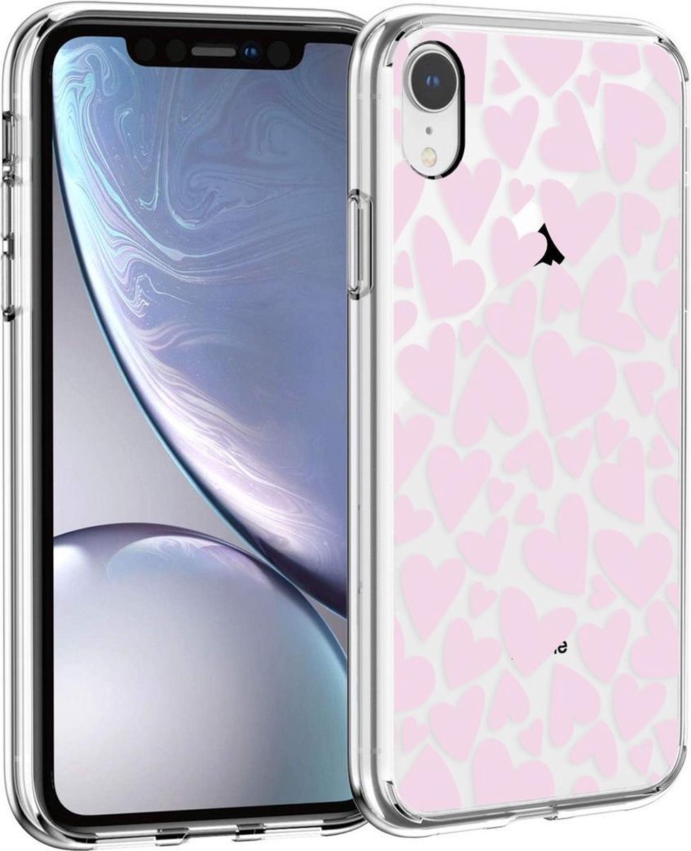 iMoshion Design voor de iPhone Xr hoesje - Hartjes - Roze