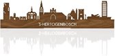 Standing Skyline 's-Hertogenbosch Notenhout - 40 cm - Woondecoratie design - Decoratie om neer te zetten - WoodWideCities