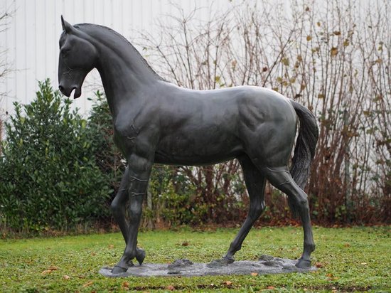 - bronzen beeld - Groot paard - 217 cm hoog | bol.com