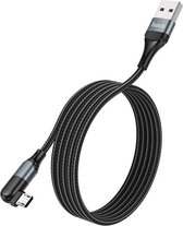 Hoco U100 USB-A naar Micro USB Kabel 1.2 Meter Zwart