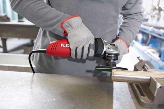 Flex Haakse slijper L 13-10 125-EC (1300 Watt, slijper met extra handgreep, stationair toerental 10.000 /min, gereedschapshouder M 14, max. slijplichaam-ø 125 mm) 495255